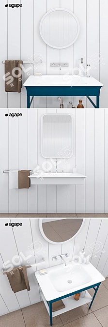 Agape Novecento XL Washbasin | Modern Design 3D model image 2