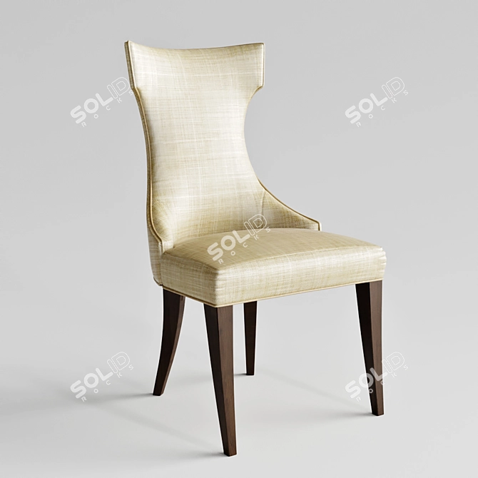 Elegant Elise Side Chair 3D model image 2