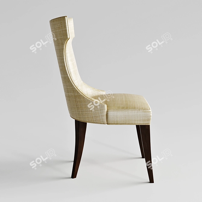 Elegant Elise Side Chair 3D model image 3