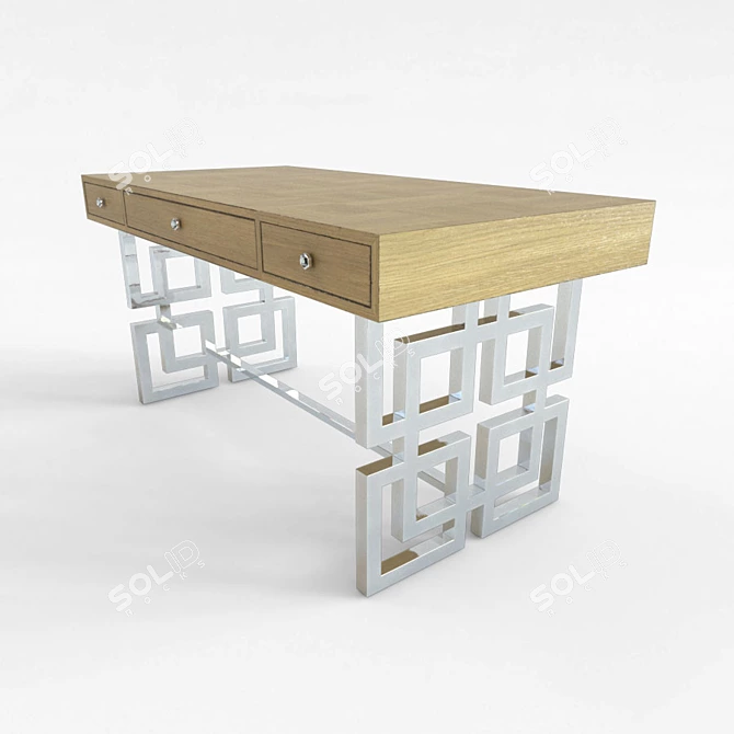 Soho Luxe Writing Desk 3D model image 2