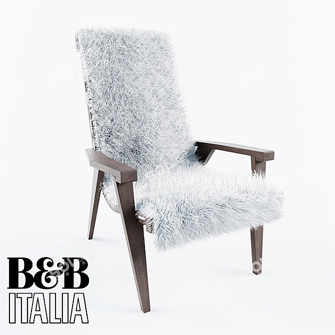 B&B Italia J.J. Armchair: Contemporary Elegance for Your Home Space 3D model image 1