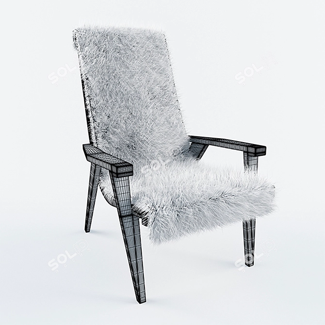 B&B Italia J.J. Armchair: Contemporary Elegance for Your Home Space 3D model image 2