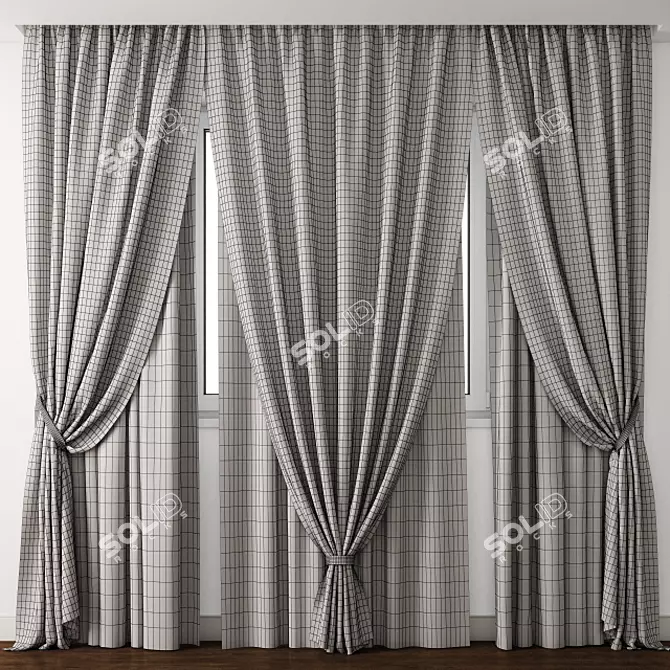 Elegant Curtain Model 3D model image 2