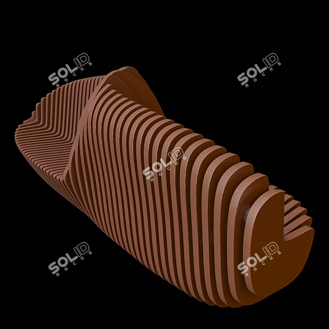  Plywood Parametric Bench 3D model image 2