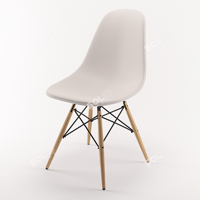 Eames DSW Chair - Stylish and Functional 3D model image 1