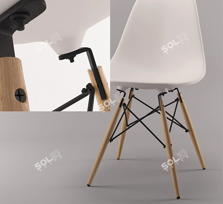 Eames DSW Chair - Stylish and Functional 3D model image 2