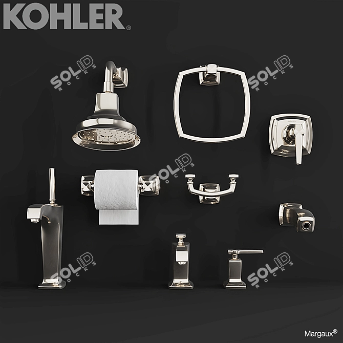 Elegant KOHLER MARGAUX Faucets 3D model image 1