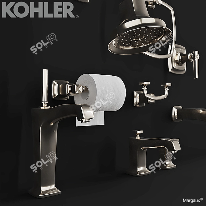 Elegant KOHLER MARGAUX Faucets 3D model image 3
