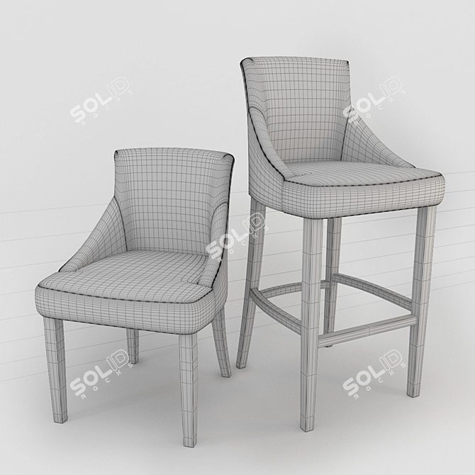 Elegant "Paramont" Chair - Timeless Design 3D model image 2