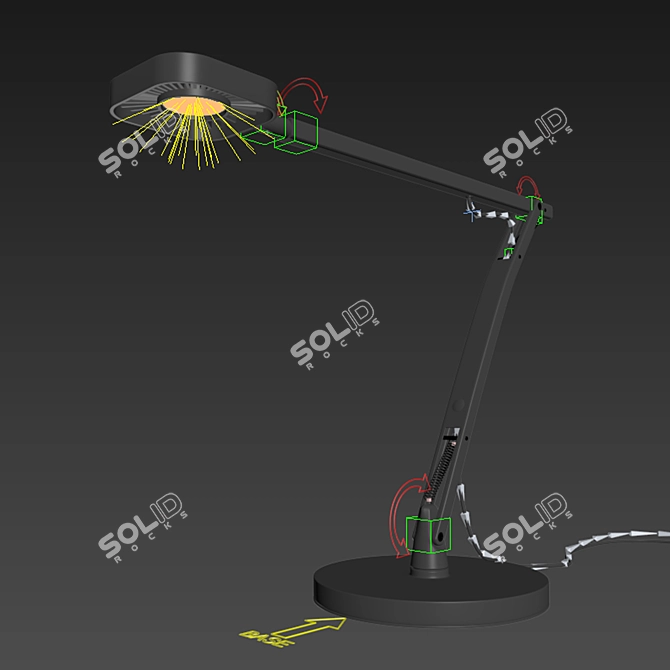 Reeg-Enabled Hawk Table Lamp 3D model image 3