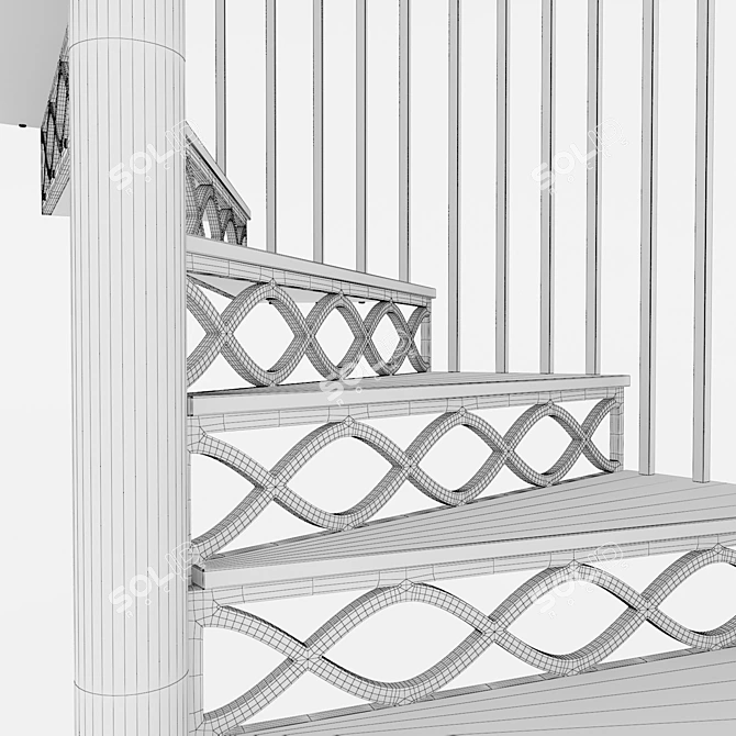 Title: Vrау Spiral Stairs 3D model image 3