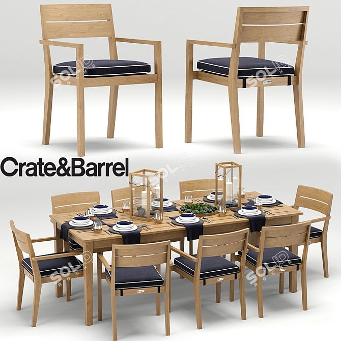 Regatta Blissful Dining Set 3D model image 1