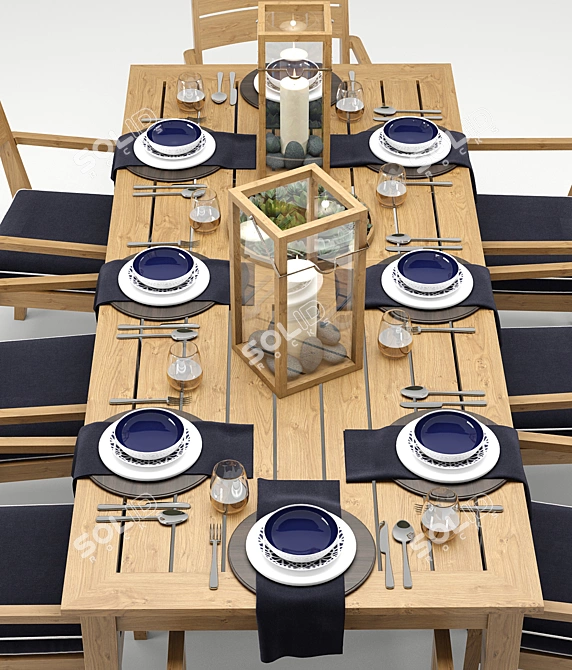 Regatta Blissful Dining Set 3D model image 2