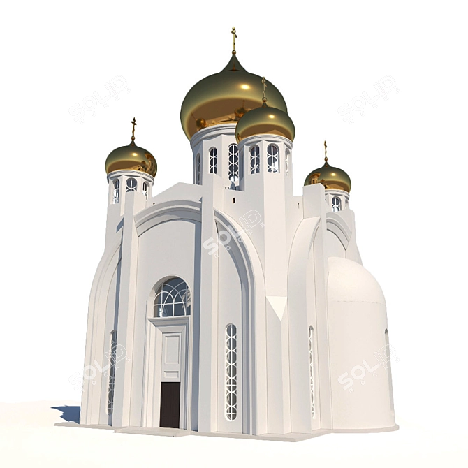 Russian Church Architecture: 3D Model 3D model image 1