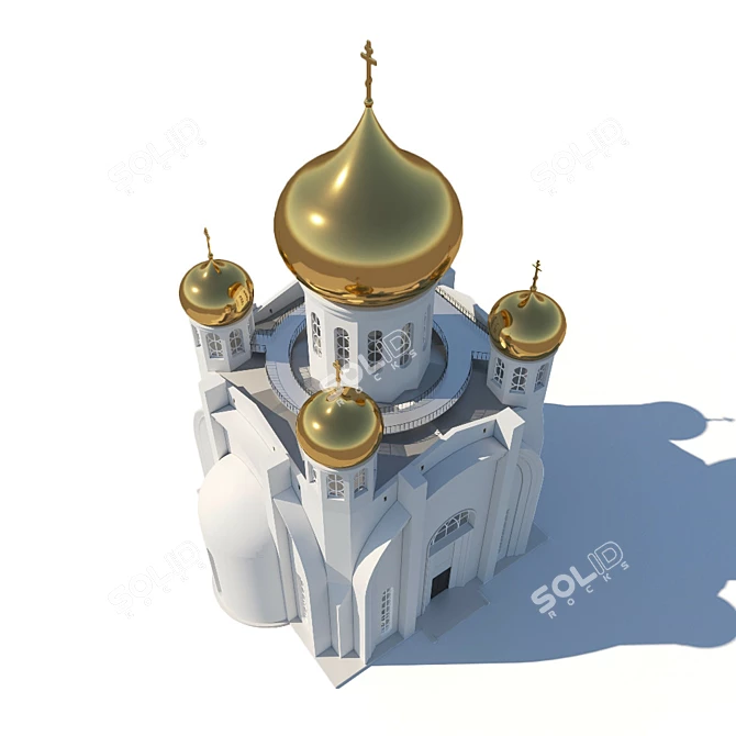 Russian Church Architecture: 3D Model 3D model image 2