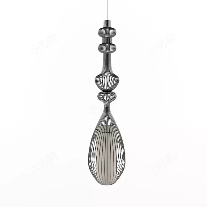 Sleek Pendant Lamp 3D model image 1