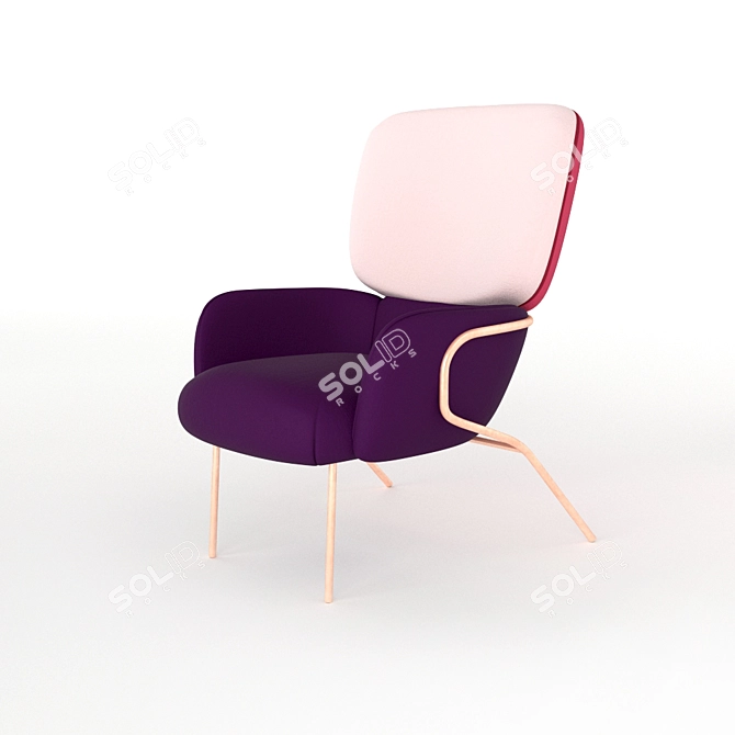 Elegant Cotton Armchair: The Novelties Collection 3D model image 1