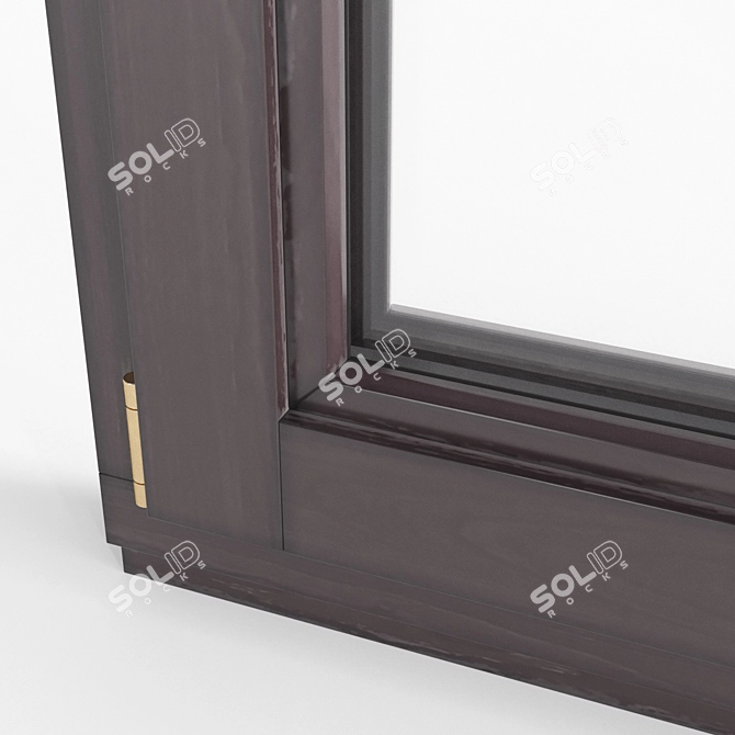 Wooden Double-Glazed Windows: Classic Beauty & Energy Efficiency 3D model image 2