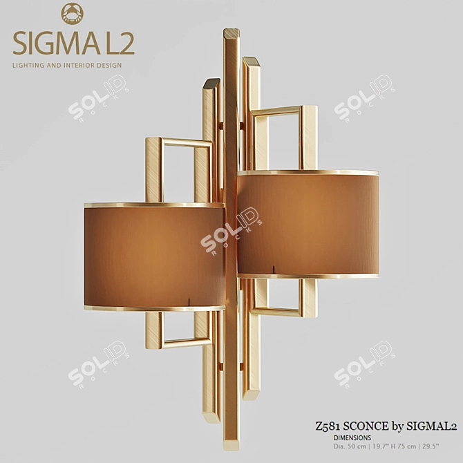 Sophisticated SIGMA L2 Sconce 3D model image 1
