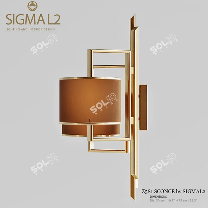 Sophisticated SIGMA L2 Sconce 3D model image 2