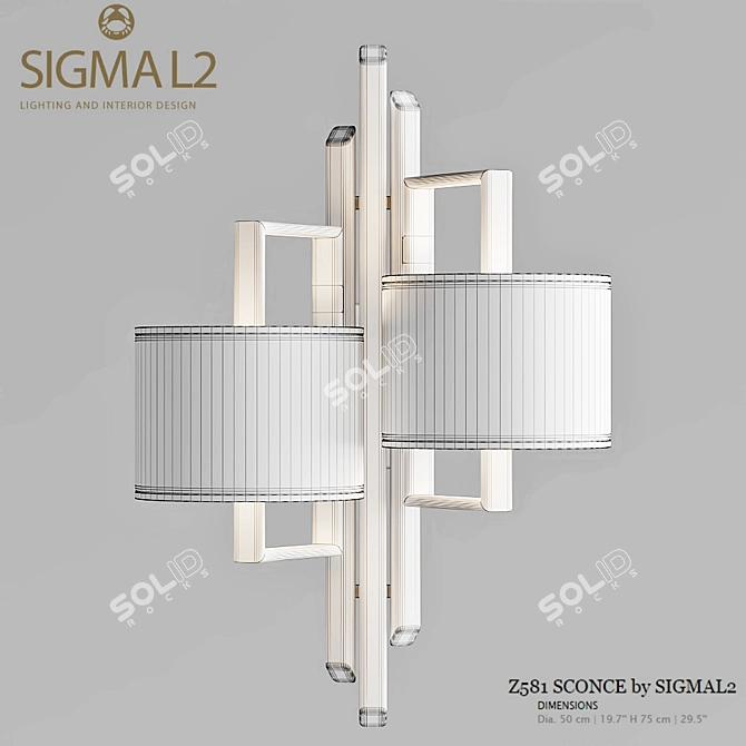 Sophisticated SIGMA L2 Sconce 3D model image 3
