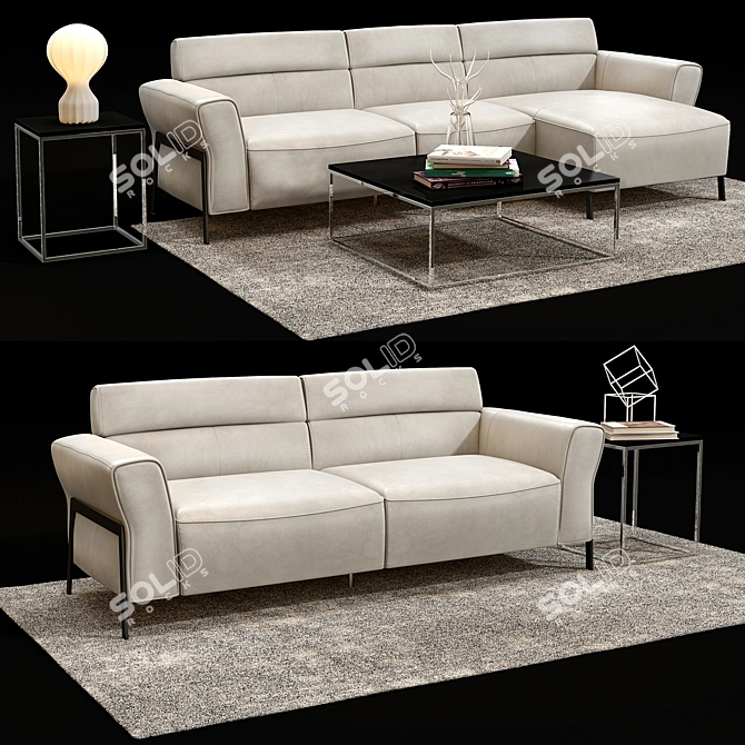 Natuzzi Gaspare C021 - Modern Italian Sofa 3D model image 2