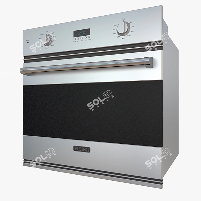 Viking Stainless Steel Oven 3D model image 1