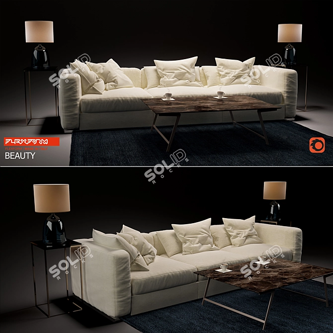 Flexform Sofa Beauty 3D model image 1