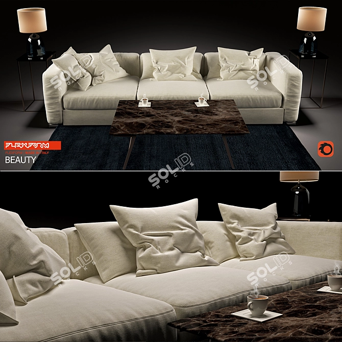 Flexform Sofa Beauty 3D model image 2