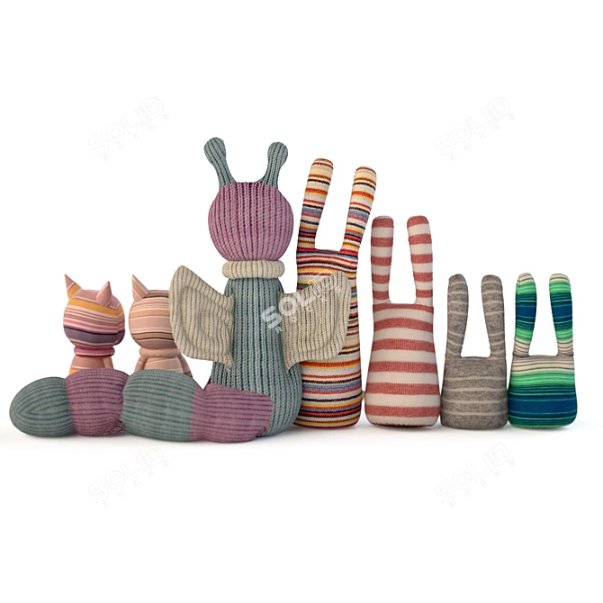 Sockimals: Textile Toy Set 3D model image 2