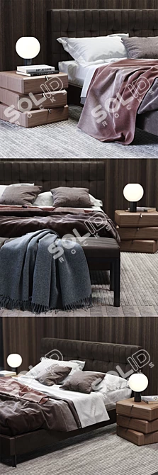 Luxury Molteni&C Anton Bed - Elegant Design for Ultimate Comfort. 3D model image 2