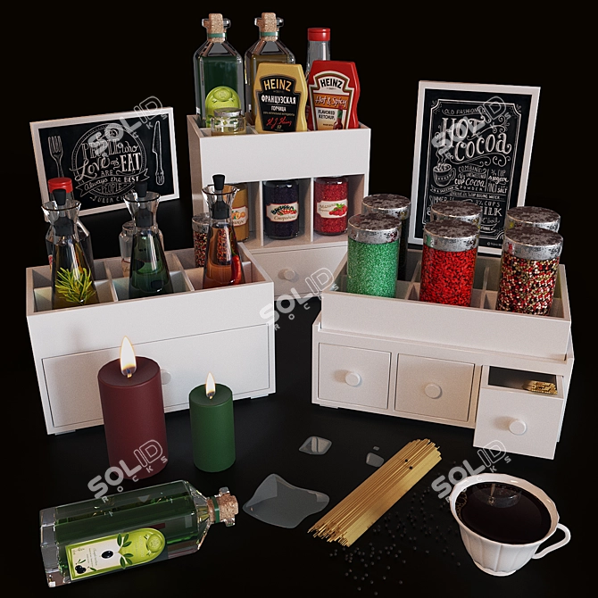 Spice and Oil Kitchen Organizer 3D model image 1