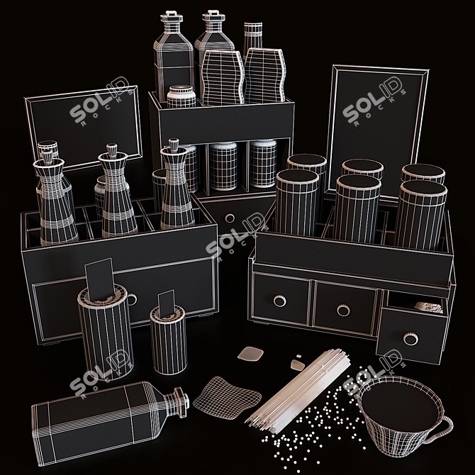Spice and Oil Kitchen Organizer 3D model image 2