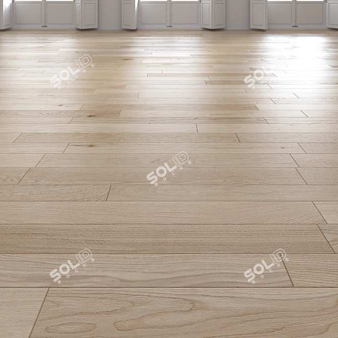 Natural Oak Light Floor - High-Quality, Easy-to-Merge 3D model image 1