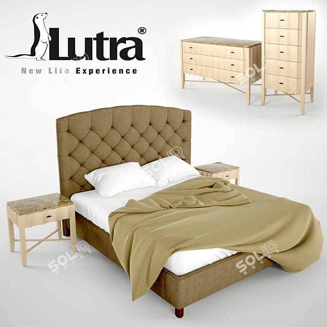 Luxury Lutra Maber Bedroom 3D model image 1