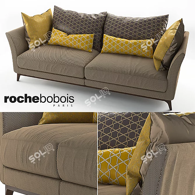 Elegant Contrepoint Sofa by Roche Bobois 3D model image 2