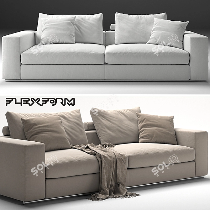 Flexform Groundpiece Sofa 3D model image 1