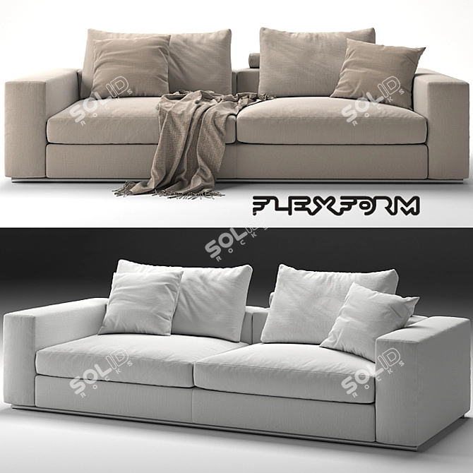 Flexform Groundpiece Sofa 3D model image 2