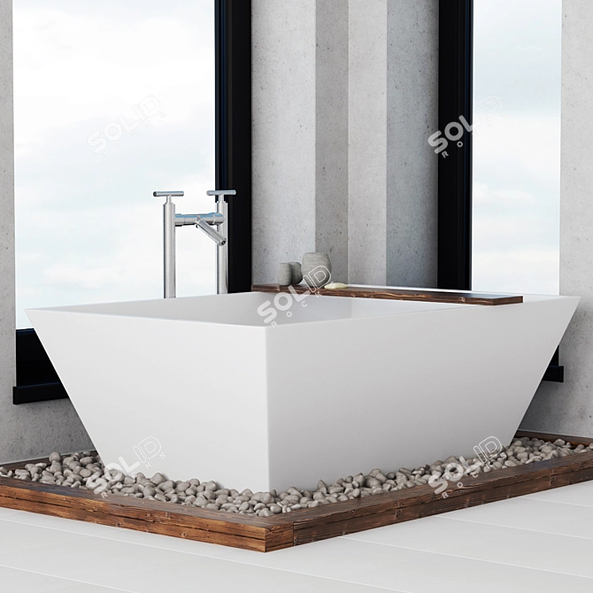 Pebble Bathroom Oasis 3D model image 1