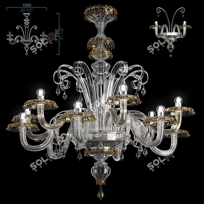 Elegant Barovier&Toso Lighting 3D model image 1