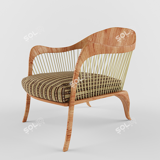ErgoFlex Chair & Table Set 3D model image 2