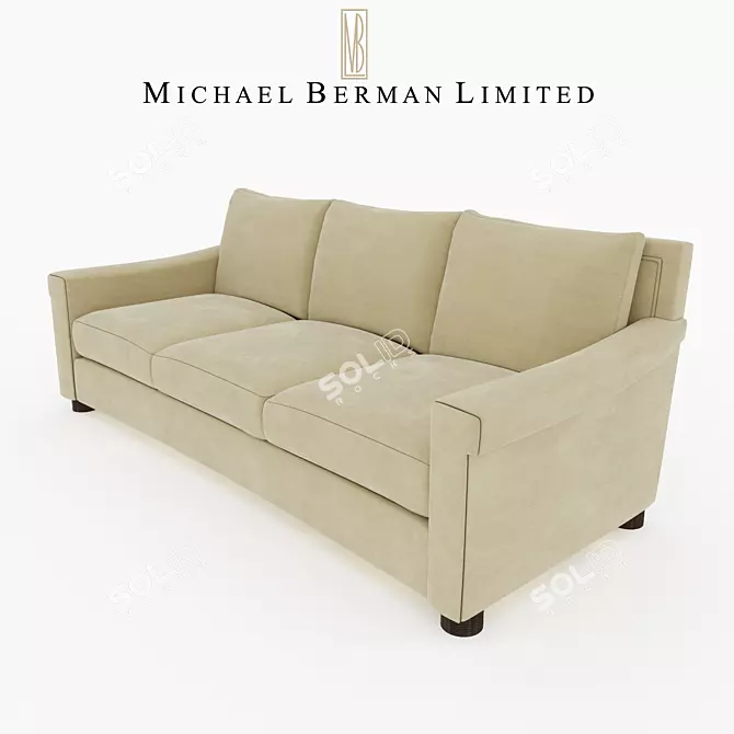 Berman Roosevelt Sofa: Sleek and Stylish 3D model image 1