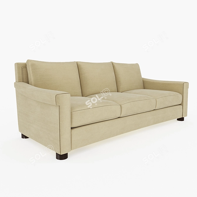 Berman Roosevelt Sofa: Sleek and Stylish 3D model image 2