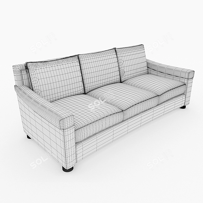 Berman Roosevelt Sofa: Sleek and Stylish 3D model image 3