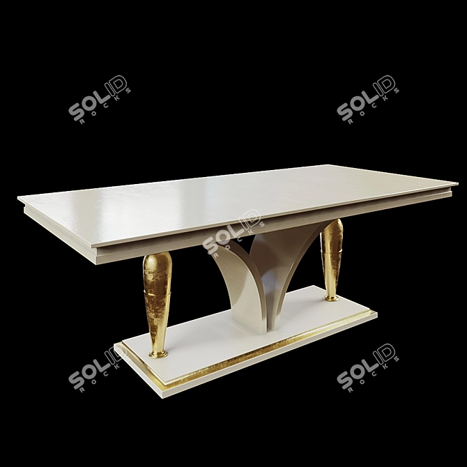 Elegant Turri Palm Dining Table 3D model image 1