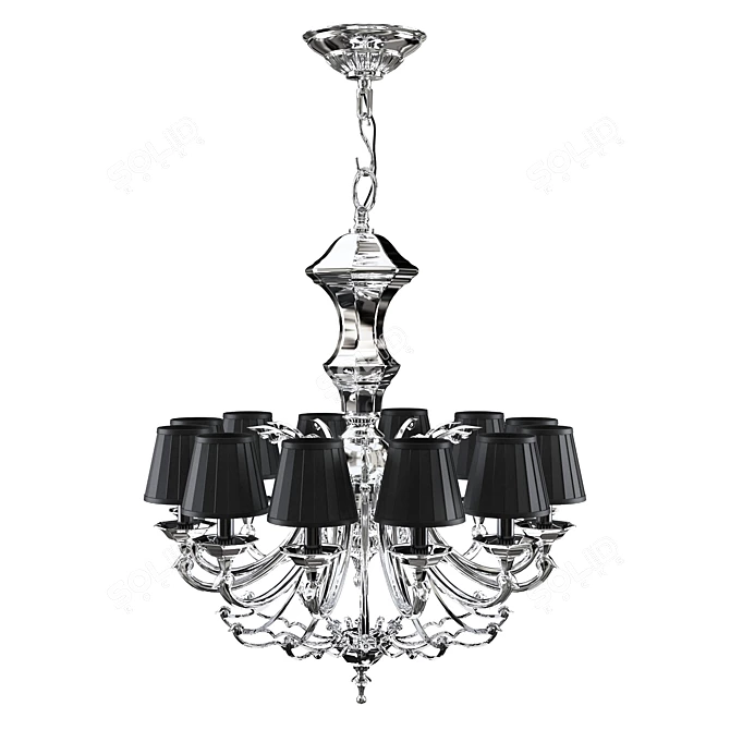 Elegant Eichholtz Grenelle Chandelier 3D model image 2