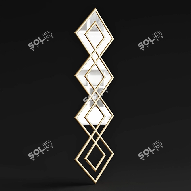Elegant Bassett Lola Wall Mirror 3D model image 2