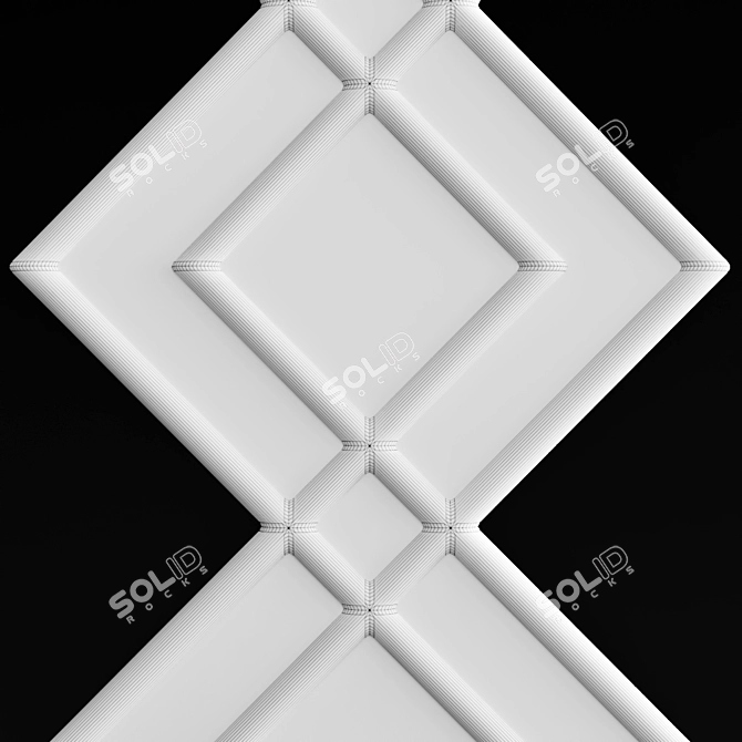 Elegant Bassett Lola Wall Mirror 3D model image 3