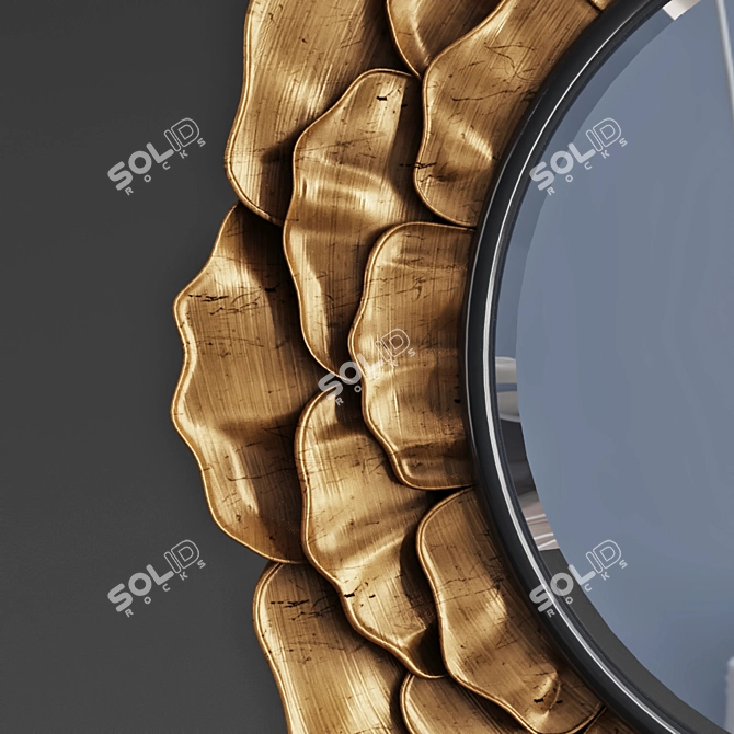 Elegant Niota Wall Mirror 3D model image 3