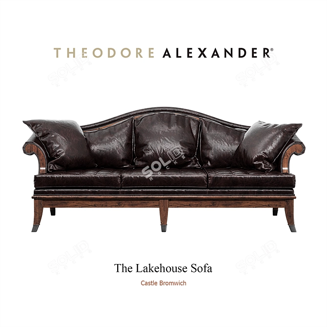 Theodore Alexander Lakehouse Mahogany Sofa 3D model image 1